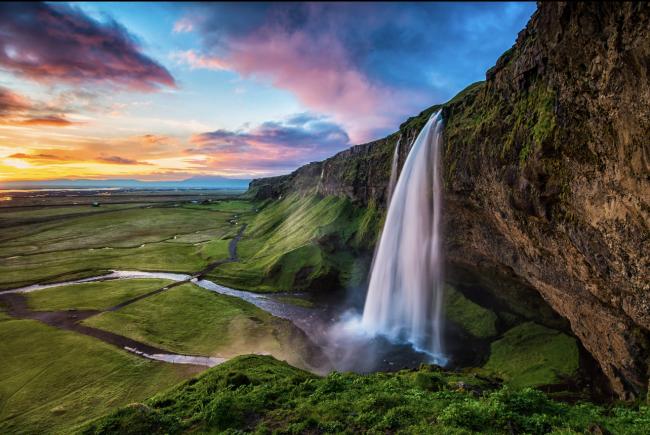 Iceland waterfall